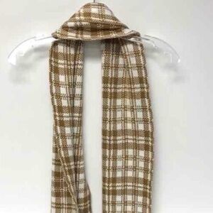 NWT Timberland Scarf Buffalo Plaid Beige Off-White FabFitFun Fall NEW 10" x 68"